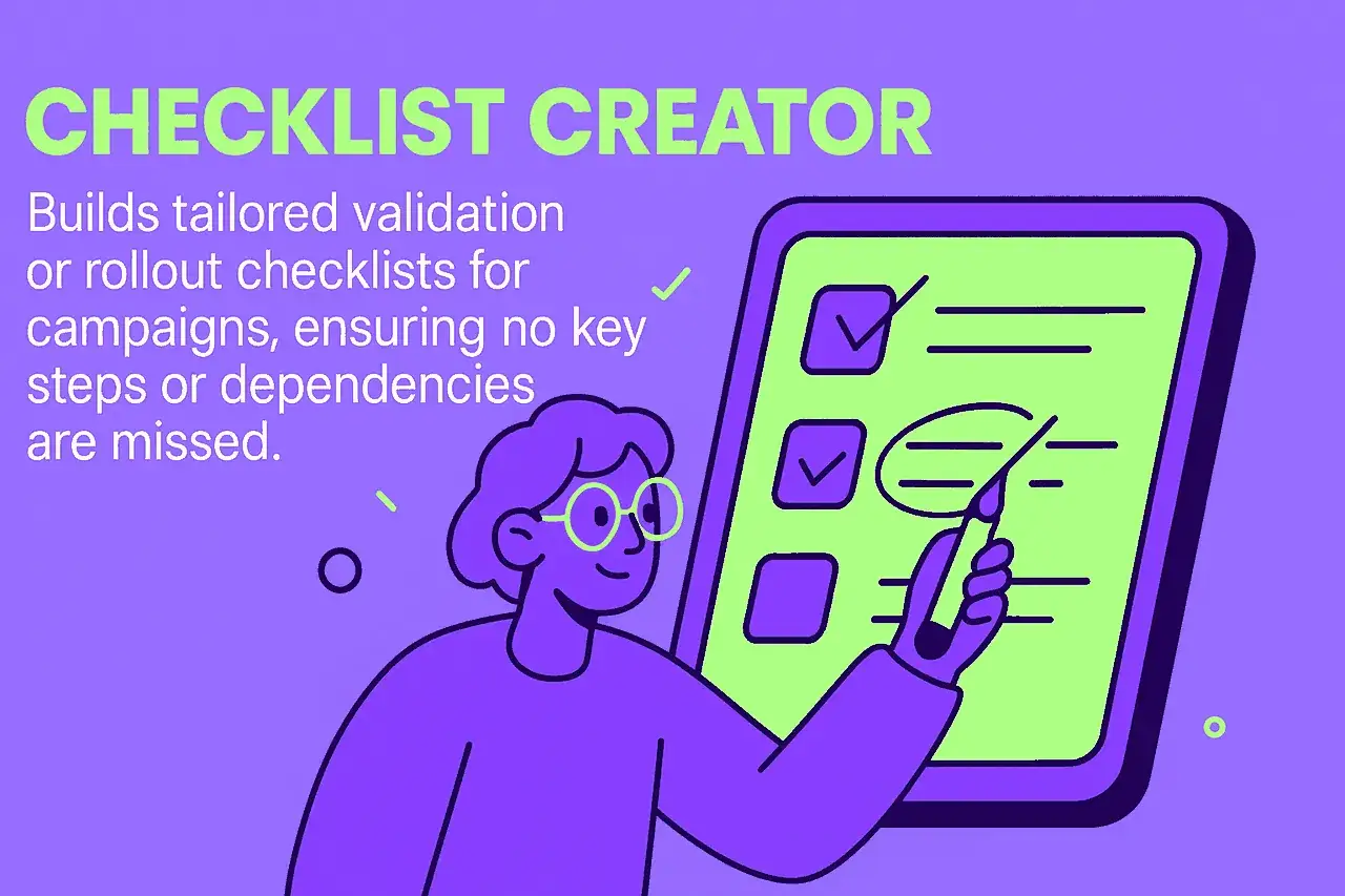 Strategic Checklist Creator Tool