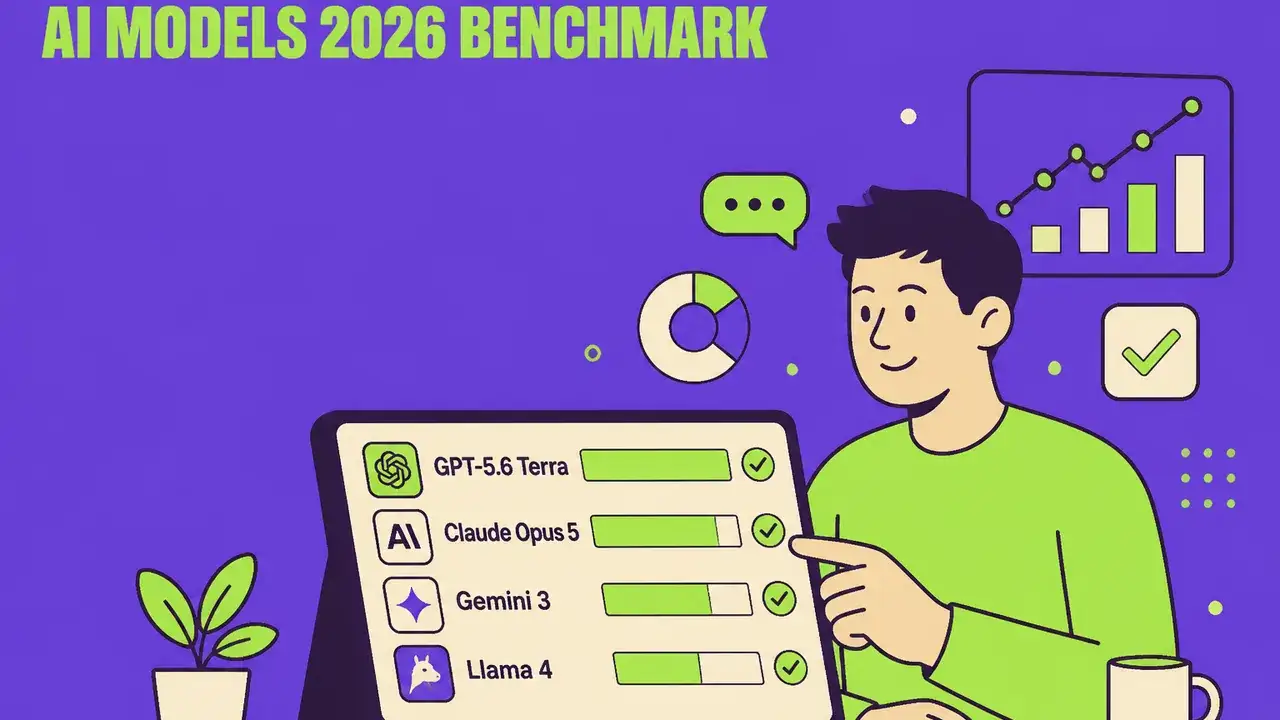 AI Models 2026 Benchmark Comparison: GPT-5.6 Terra, Claude Opus 5, Gemini 3 & Llama 4