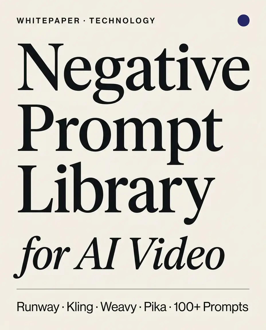 Negative Prompt Bibliothek für KI-Video