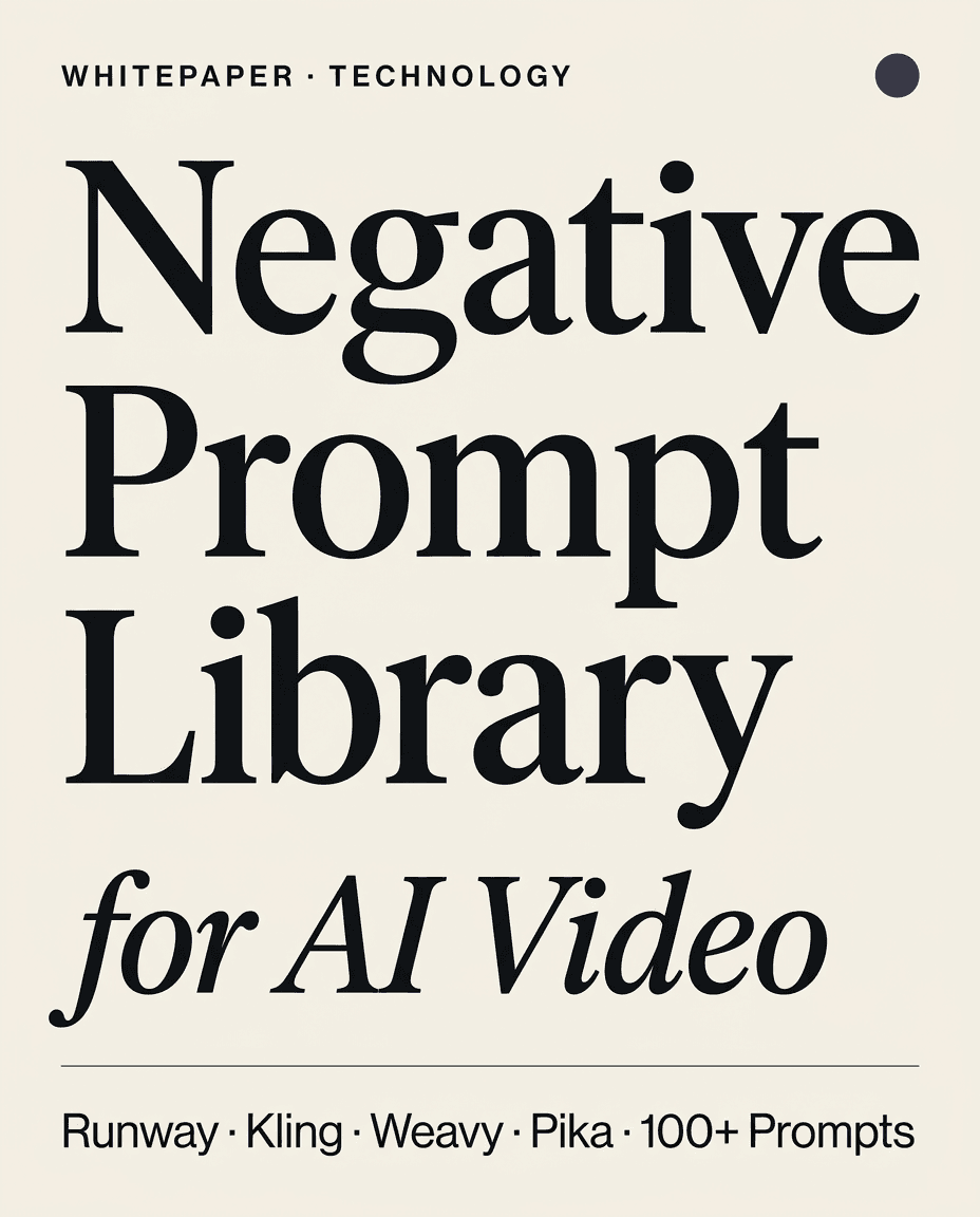 Negative Prompt Library for AI Video