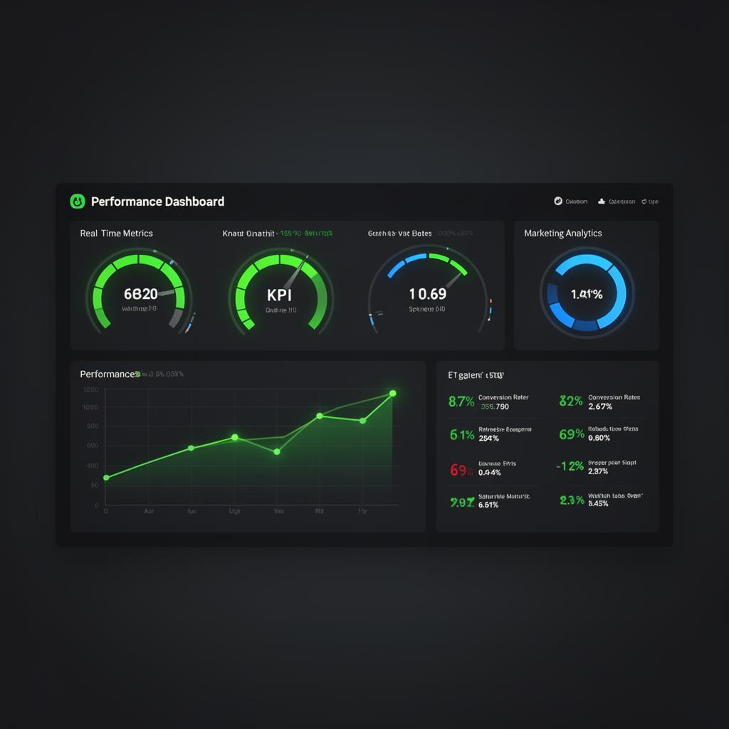 Performance dashboard with real-time analytics